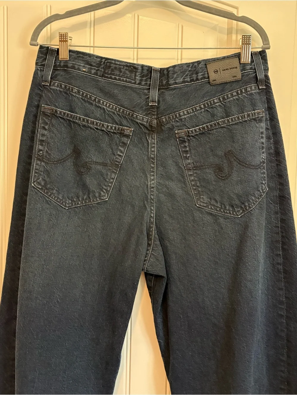 AG Hattie High Rise Barrel Leg Jeans dark wash size 31